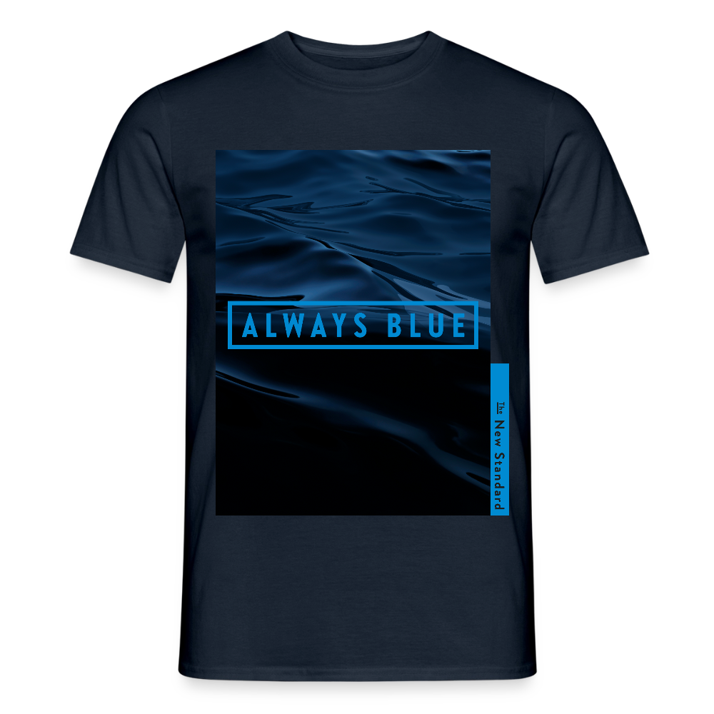 Always Blue T-shirt with waves - navy