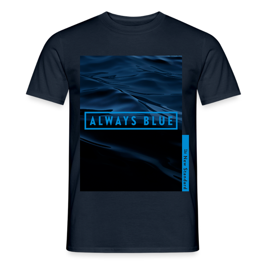 Always Blue T-shirt with waves - navy