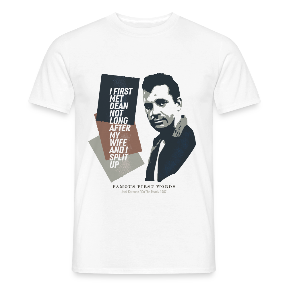 Famous First Words T-shirt - Jack Kerouac - white