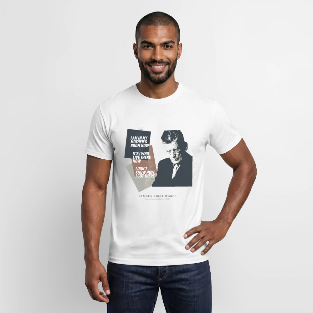 Famous First Words T-shirt - Samuel Beckett - white
