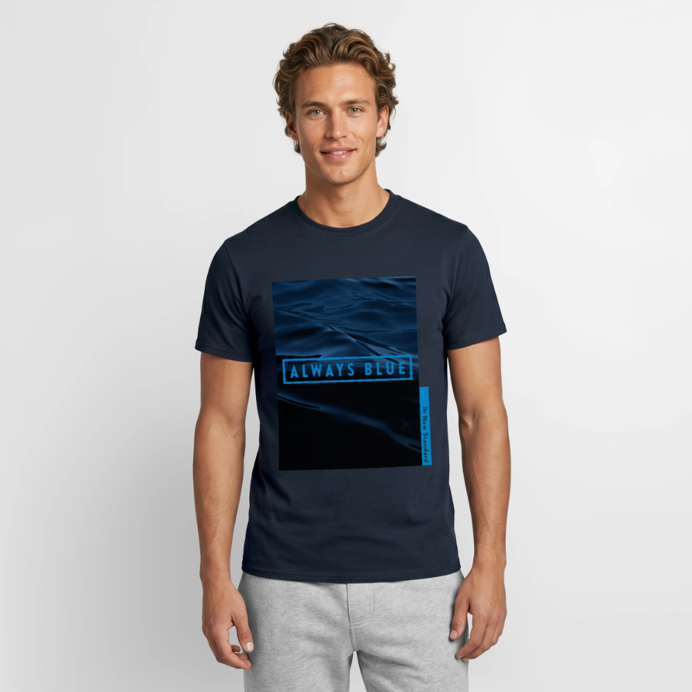 Always Blue T-shirt with waves - navy