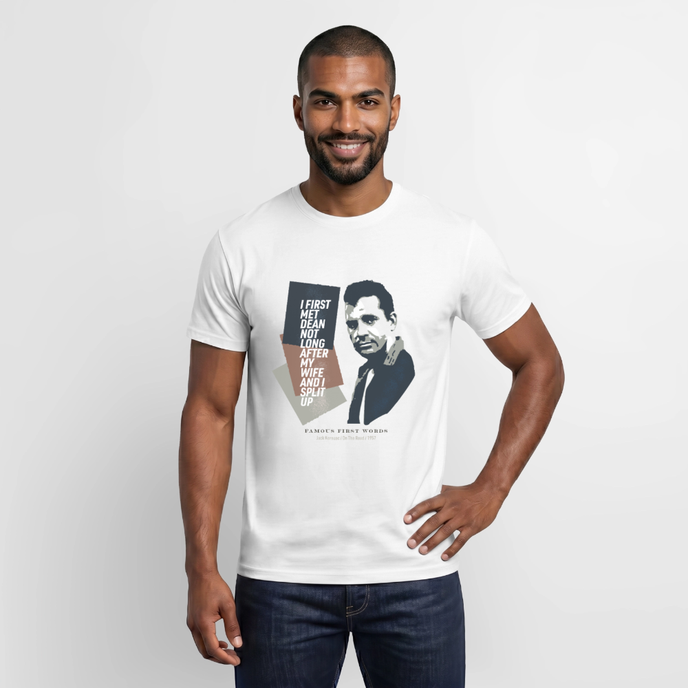 Famous First Words T-shirt - Jack Kerouac - white
