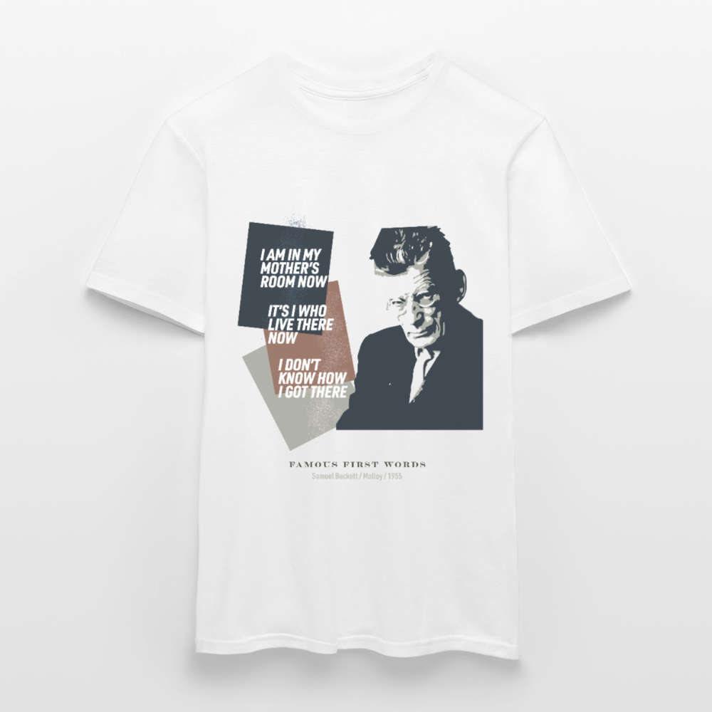 Famous First Words T-shirt - Samuel Beckett - white