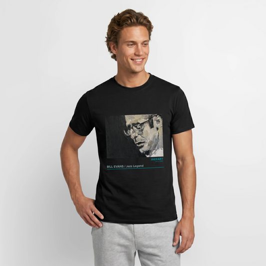 Jazzart T-shirt with Bill Evans - black