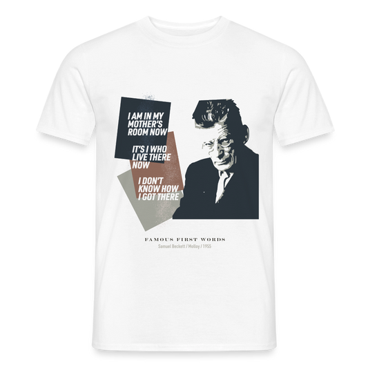 Famous First Words T-shirt - Samuel Beckett - white